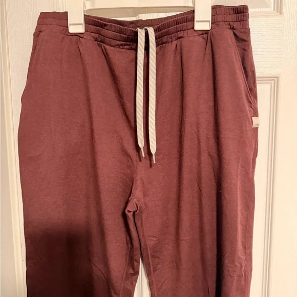 Vuori Dark Brown Joggers with Cream Drawstring - Picture 3 of 6